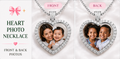 Silver Heart Photo Necklace