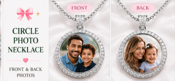 Silver Circle Photo Necklace